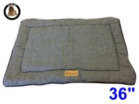 Ellie-Bo Large Duo Reversible Tweed and Black Faux Fur Cage Mat to fit Ellie-Bo 36 inch Dog Cage